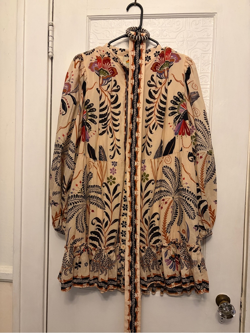 Farm Rio Floral Beige Dress